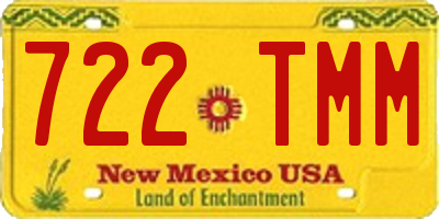 NM license plate 722TMM
