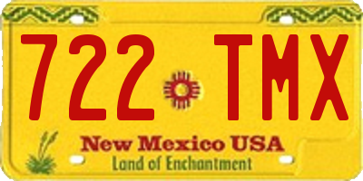NM license plate 722TMX