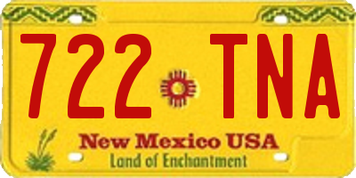 NM license plate 722TNA