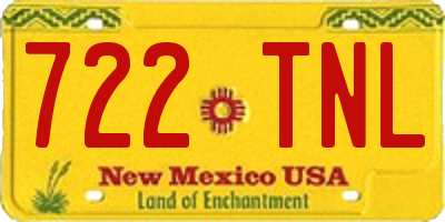 NM license plate 722TNL