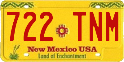 NM license plate 722TNM