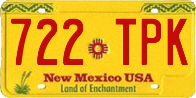 NM license plate 722TPK