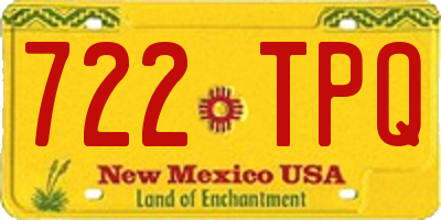 NM license plate 722TPQ