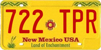 NM license plate 722TPR