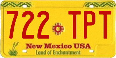 NM license plate 722TPT