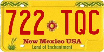 NM license plate 722TQC