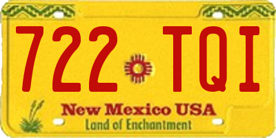 NM license plate 722TQI