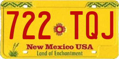 NM license plate 722TQJ