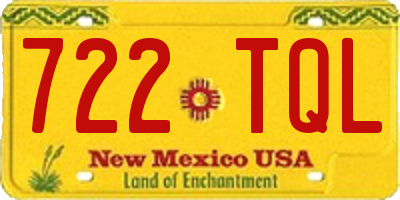 NM license plate 722TQL
