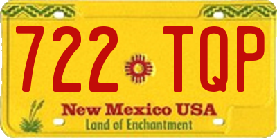 NM license plate 722TQP