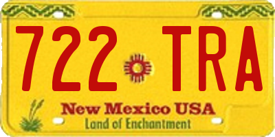 NM license plate 722TRA