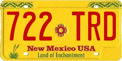 NM license plate 722TRD
