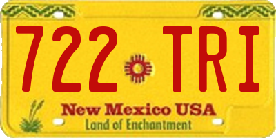 NM license plate 722TRI