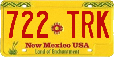 NM license plate 722TRK