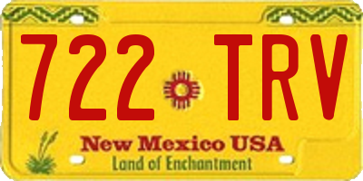 NM license plate 722TRV
