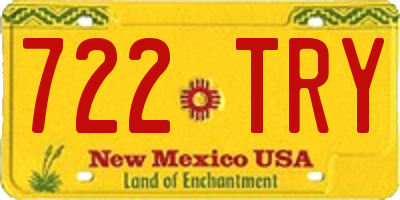 NM license plate 722TRY