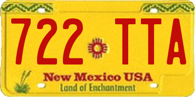 NM license plate 722TTA