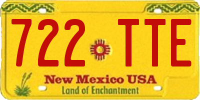 NM license plate 722TTE