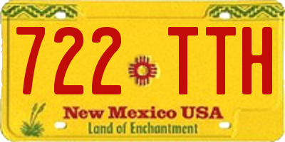 NM license plate 722TTH