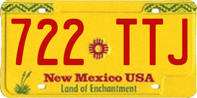 NM license plate 722TTJ