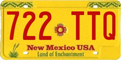 NM license plate 722TTQ