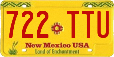NM license plate 722TTU