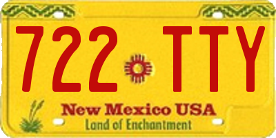 NM license plate 722TTY