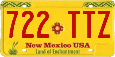 NM license plate 722TTZ