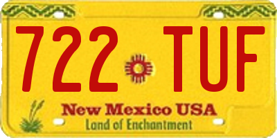 NM license plate 722TUF