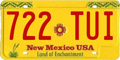 NM license plate 722TUI