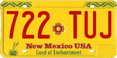 NM license plate 722TUJ