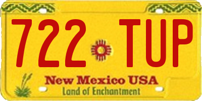 NM license plate 722TUP