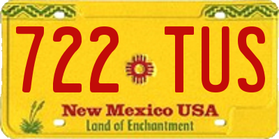 NM license plate 722TUS