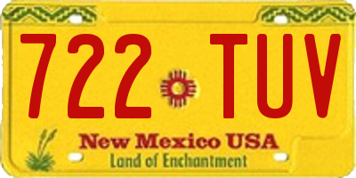 NM license plate 722TUV
