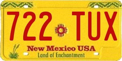 NM license plate 722TUX