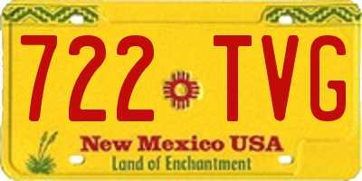 NM license plate 722TVG