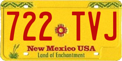 NM license plate 722TVJ