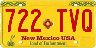 NM license plate 722TVQ