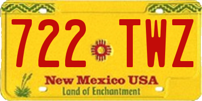 NM license plate 722TWZ