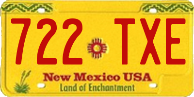 NM license plate 722TXE