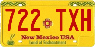 NM license plate 722TXH