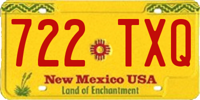 NM license plate 722TXQ
