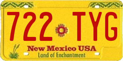 NM license plate 722TYG