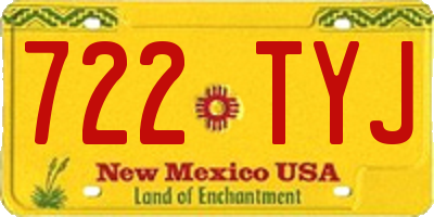 NM license plate 722TYJ