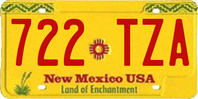 NM license plate 722TZA