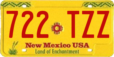 NM license plate 722TZZ