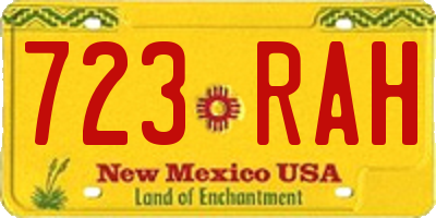 NM license plate 723RAH