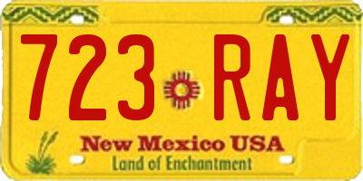 NM license plate 723RAY