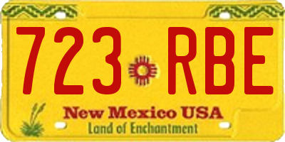 NM license plate 723RBE