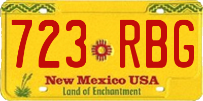 NM license plate 723RBG